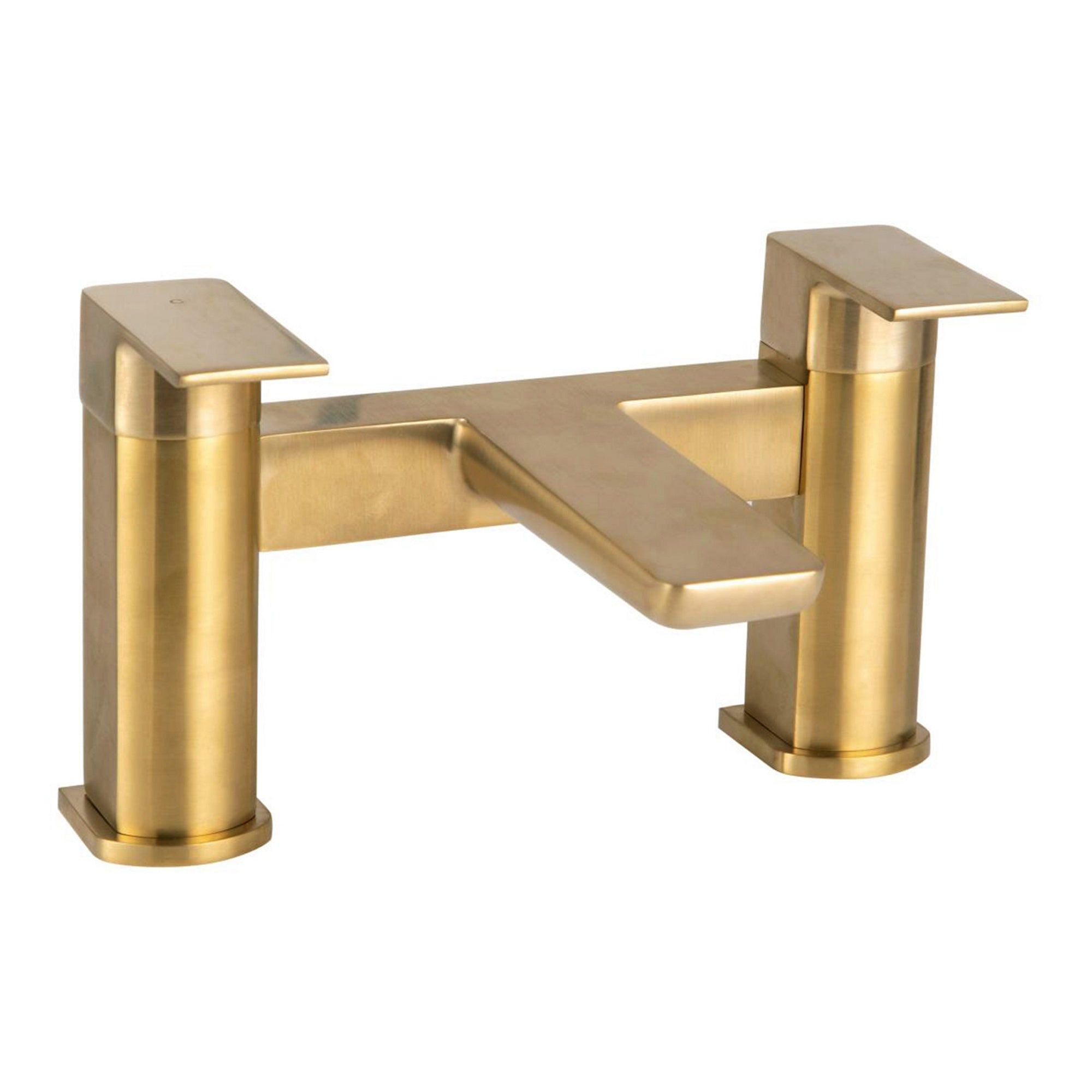 Modern Matt Black Curve Bath Shower Mixer Tap with Handset - Solid Brass Bath Mounted