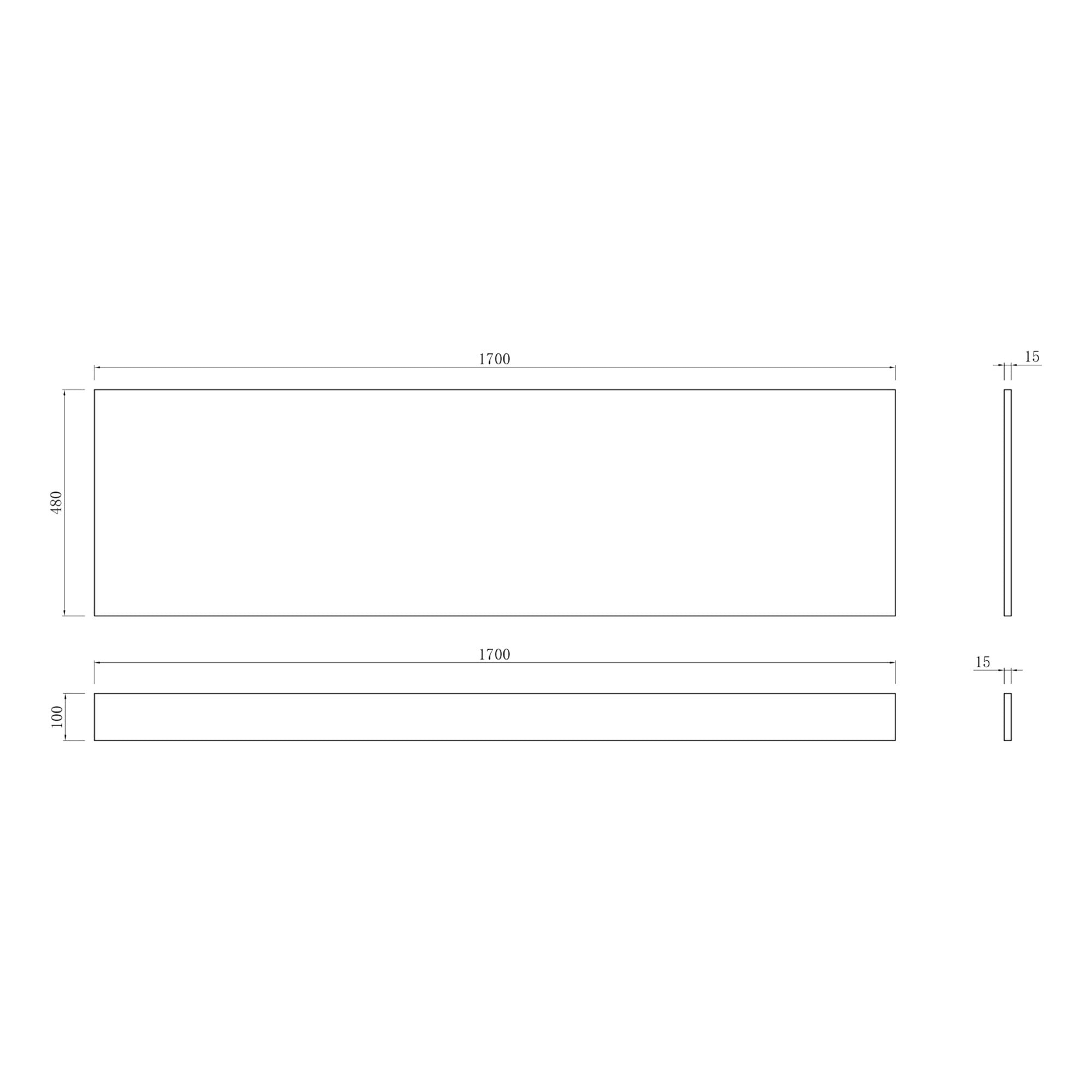 Bathroom Bath Panel Waterproof 1700mm Front Side White PVC Adjustable Plinth