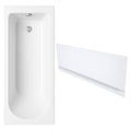 White Single-Ended Bath 1700 x 700 with Front Waterproof Panel