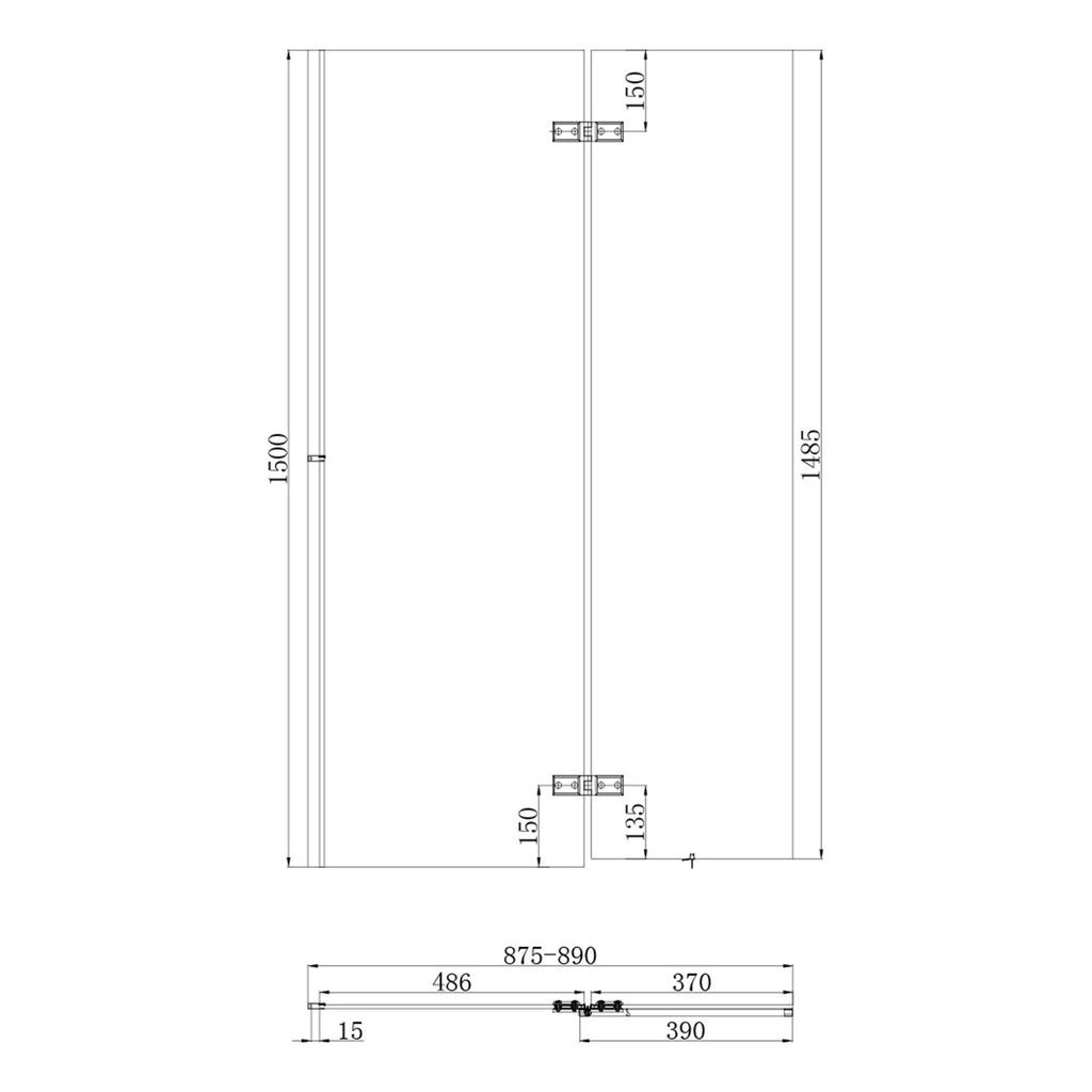 Chrome Tall Basin Mixer Tap, Bath Filler and Rigid Shower with Slotted Basin and Bath Waste and Pivot Bath Screen