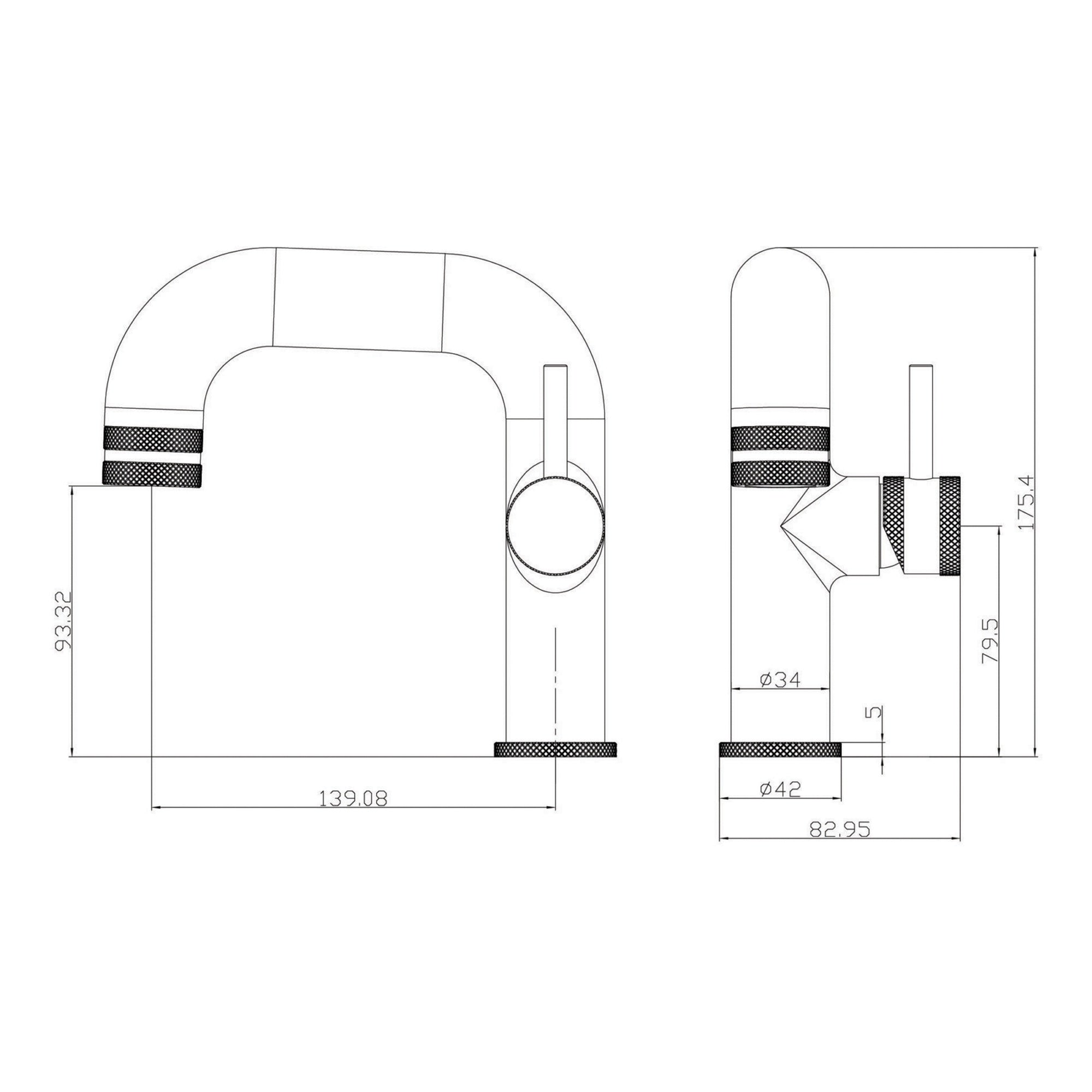 Chrome Side Lever Basin Mixer Tap, Bath Shower Mixer with Universal Basin and Bath Waste and Radius Bath Screen