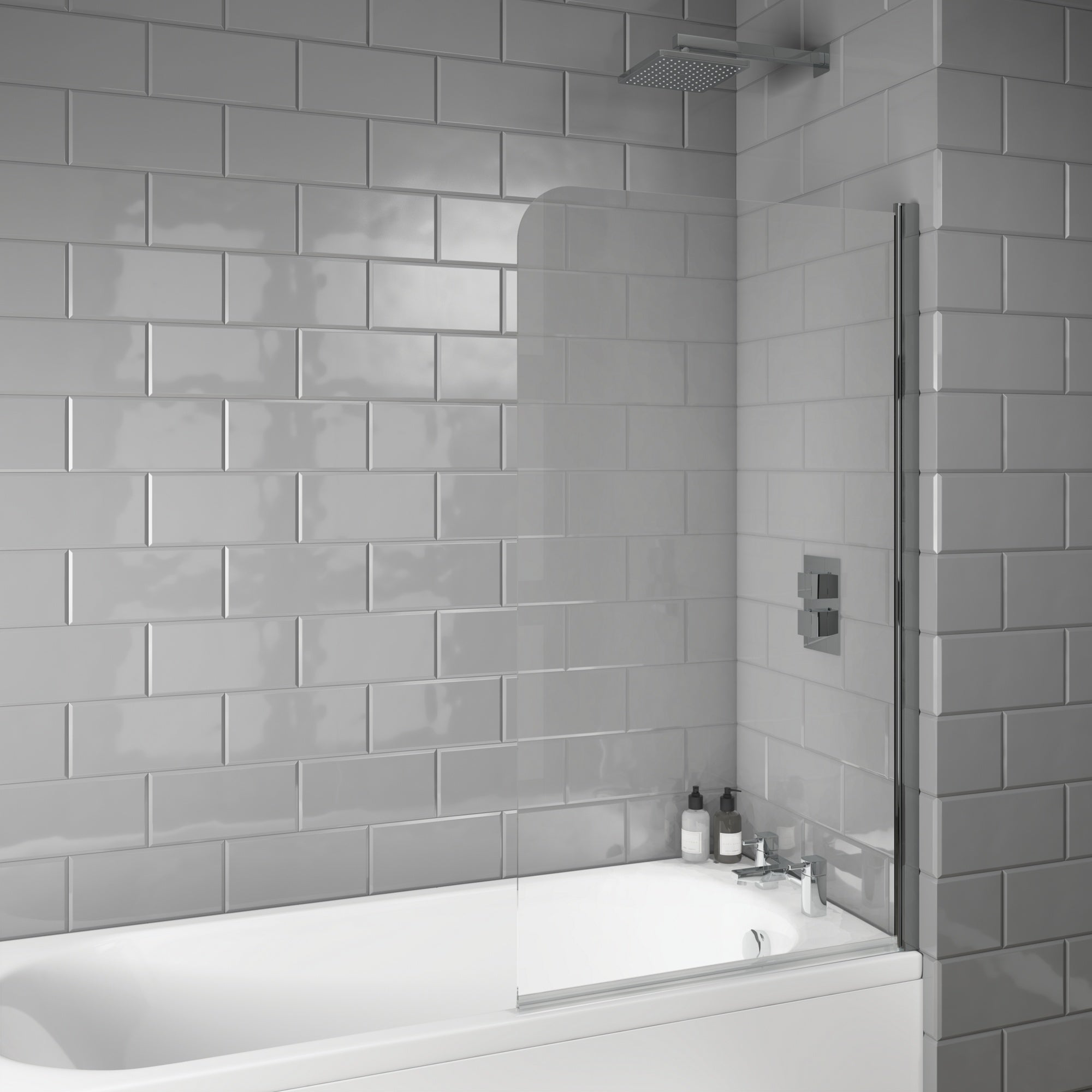 Chrome Basin Mixer Tap, Bath Filler with Unslotted Basin and Bath Waste and Edge Bath Screen