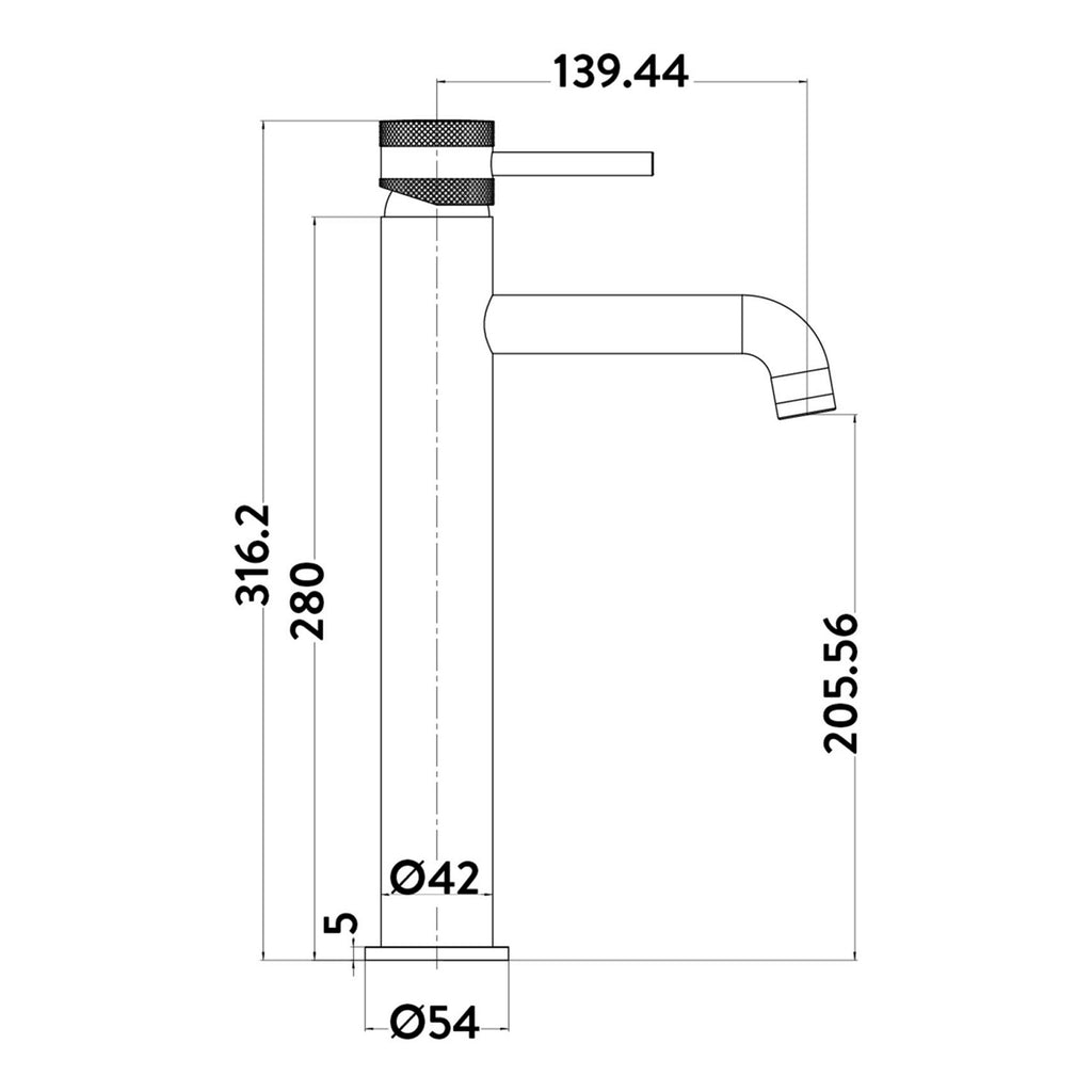 Chrome Tall Basin Mixer Tap, Bath Filler with Universal Basin and Bath Waste and Edge Bath Screen