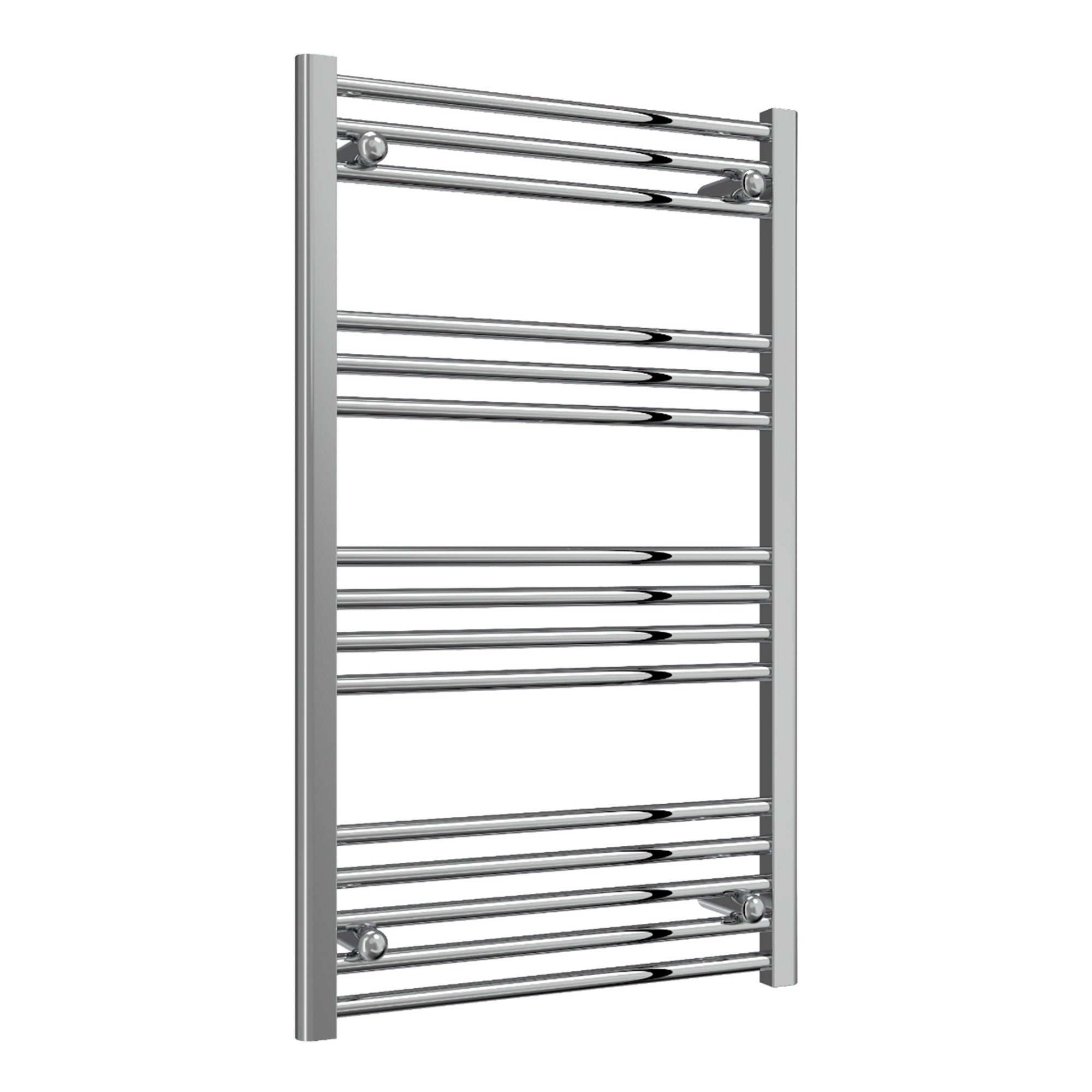 Reina Capo Flat Chrome Bathroom Heated Towel Rail 1000 x 600mm - Stylish Mild Steel Ladder Radiator