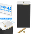 Bathroom Cloakroom Vanity Unit Compact Basin Sink Black 400mm Soft Close Cabinet - Brushed Gold Handle