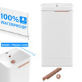 Bathroom Cloakroom Vanity Unit Compact Basin Sink White 400mm Soft Close Cabinet - Brushed Copper Handle