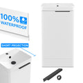 Bathroom Cloakroom Vanity Unit Compact Basin Sink White 400mm Soft Close Cabinet - Matte Black Handle