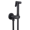 Complete Douche Kit with Integrated 90 Degree Turn Valve Iso Valve and Handset - Matt Black