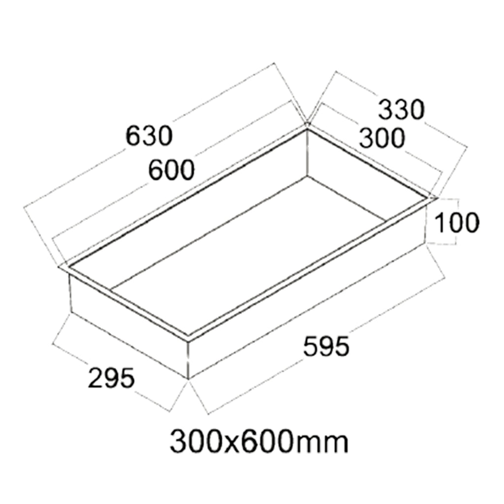 Recessed Shower Niche in Stainless Steel 300mm x 600mm - Solid Stainless Steel Wet Room Storage