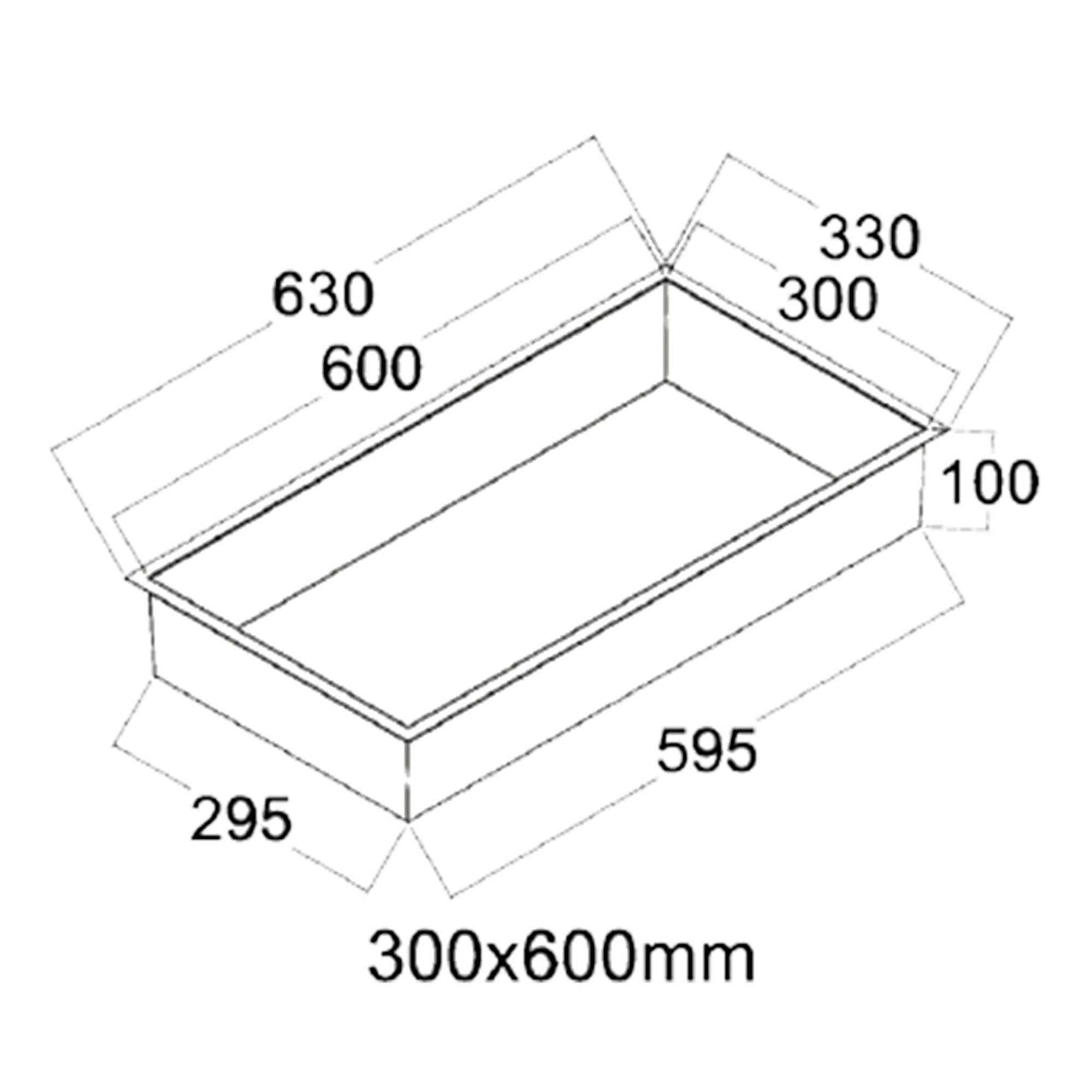 Recessed Shower Niche in Stainless Steel 300mm x 600mm - Solid Stainless Steel Wet Room Storage