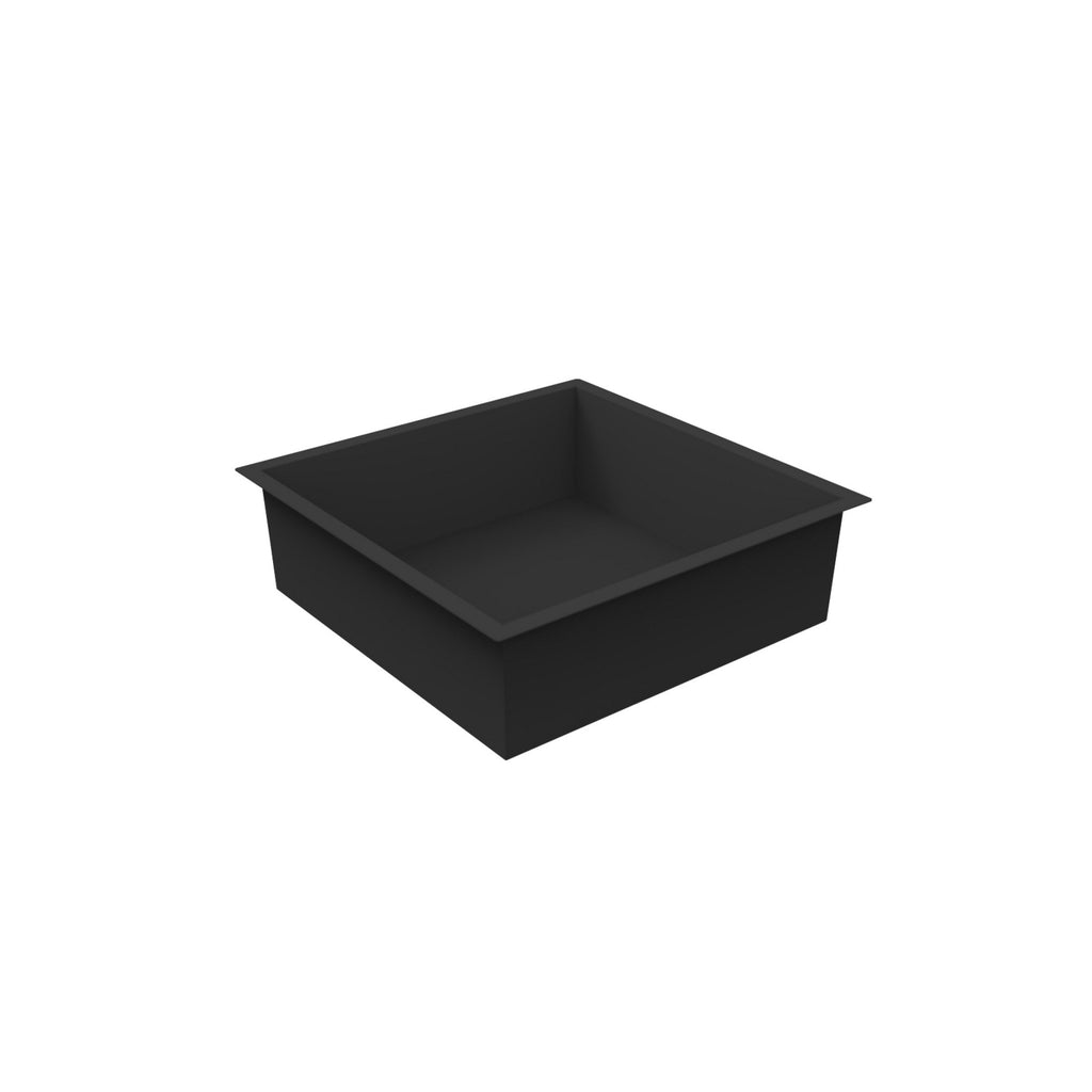 Recessed Shower Niche in Matt Black 300mm x 300mm - Solid Stainless Steel Wet Room Storage