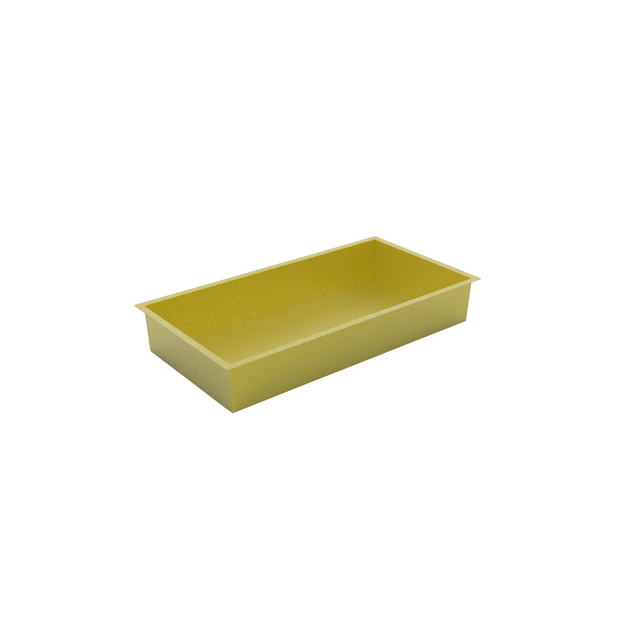 Recessed Shower Niche in Brushed Brass 300mm x 600mm - Solid Stainless Steel Wet Room Storage