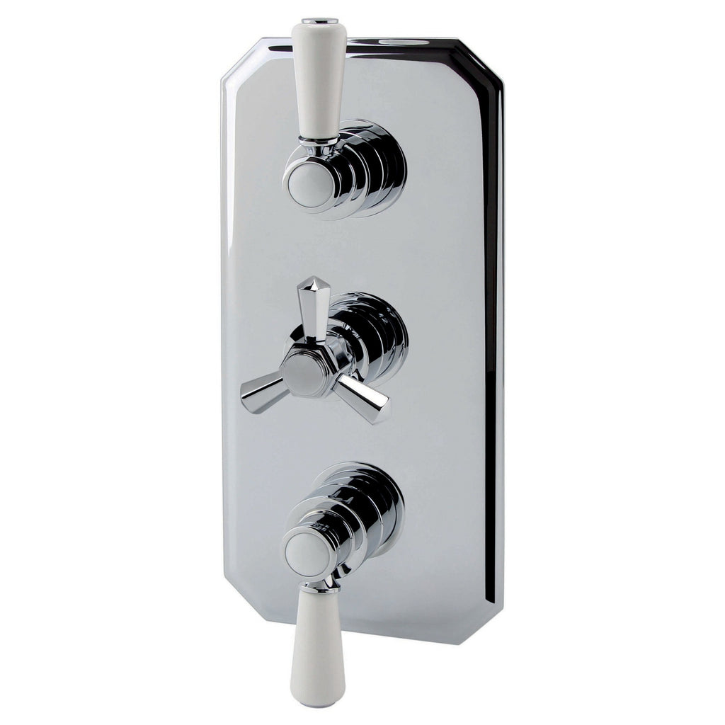 RAK Washington Traditional 3 Outlet Thermostatic Valve - Chrome