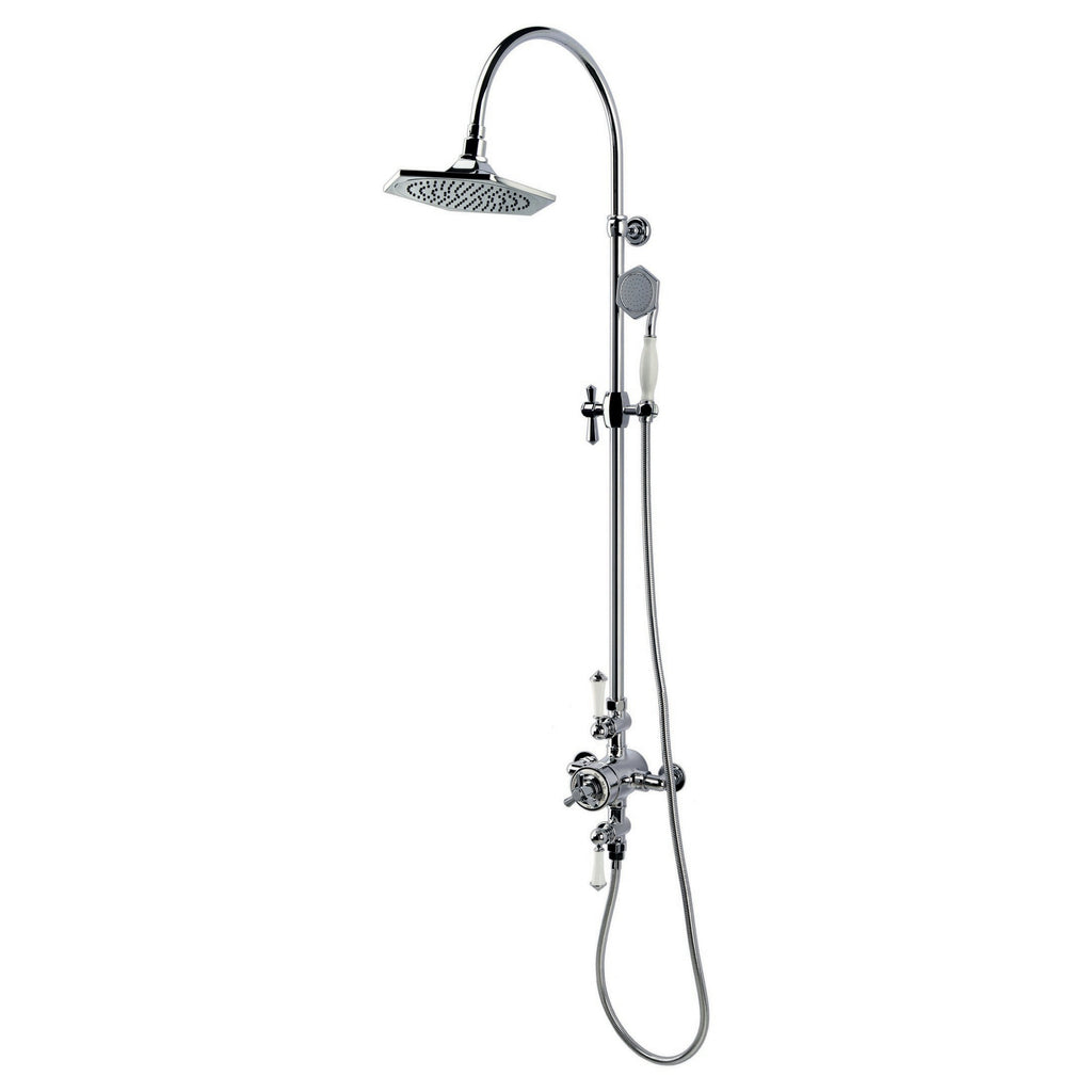 RAK Washington Traditional Exposed Thermostatic Shower Column - Chrome