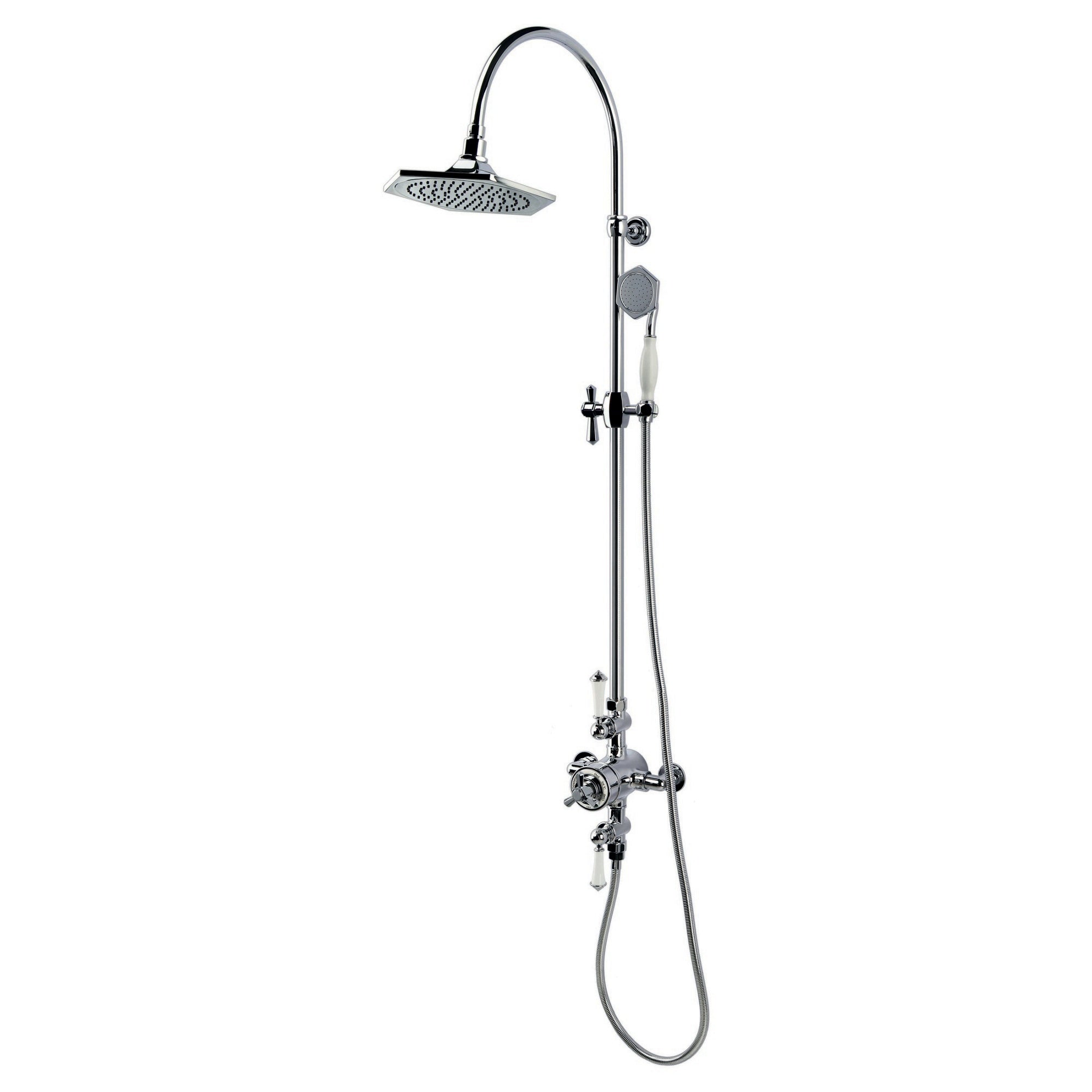 RAK Washington Traditional Exposed Thermostatic Shower Column - Chrome