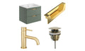 Aurelis 600mm Vanity Unit + Basin Reed Green Reen Range 2 Drawer Wall Mounted Set