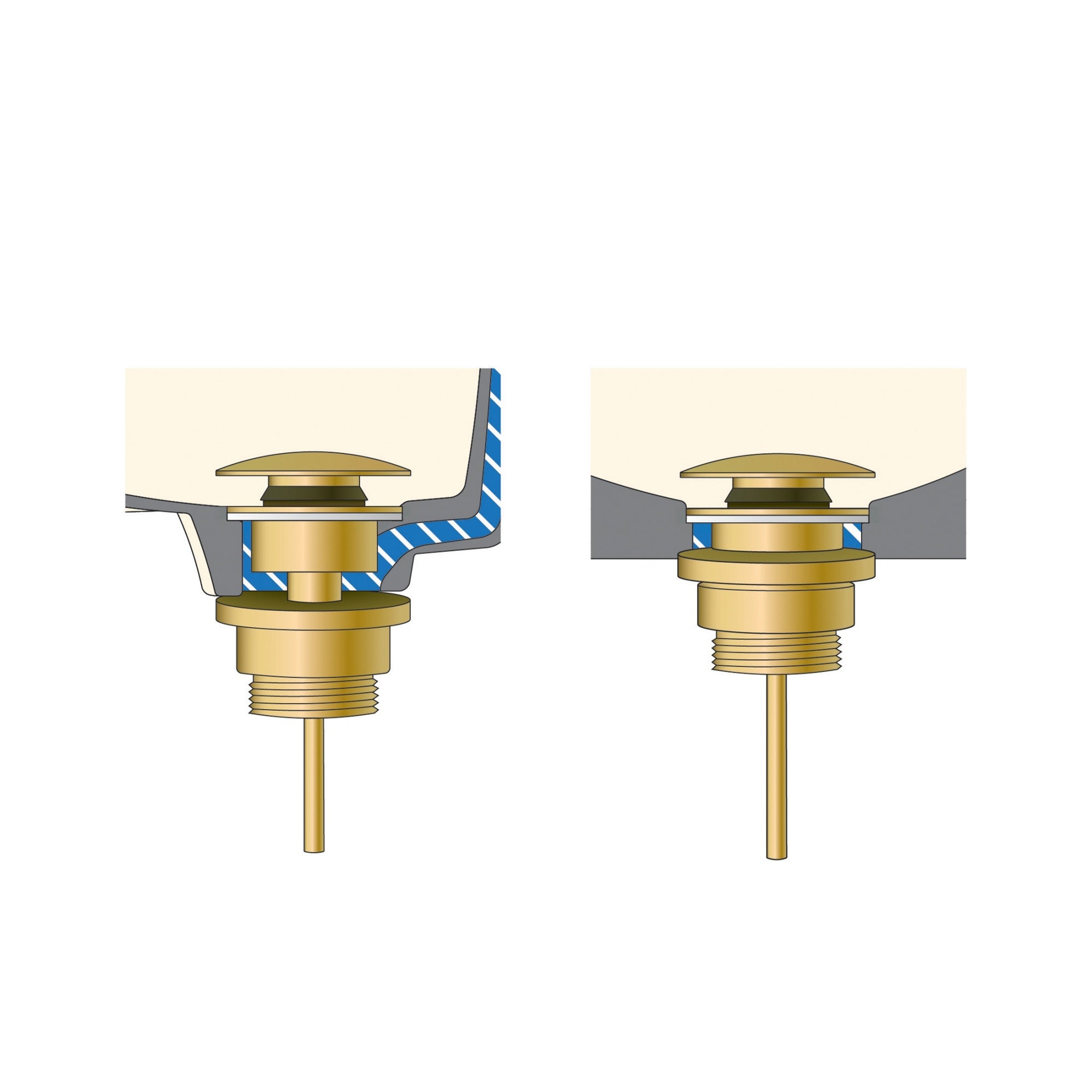 Aurelius 600mm Matt Grey Wall Mounted Vanity Unit Basin And Brass Tap Set