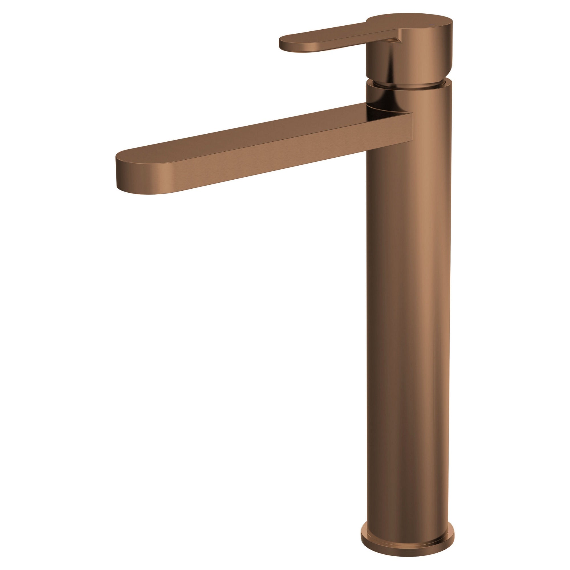 Vela High Rise Mono Basin Mixer Brushed Bronze Contemporary 1 Tap Hole
