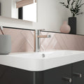 Vela Mono Basin Mixer Chrome Contemporary 1 Tap Hole With Waste