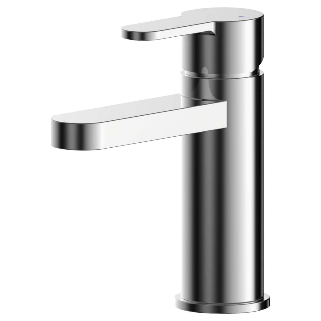 Vela Mono Basin Mixer Chrome Contemporary 1 Tap Hole With Waste