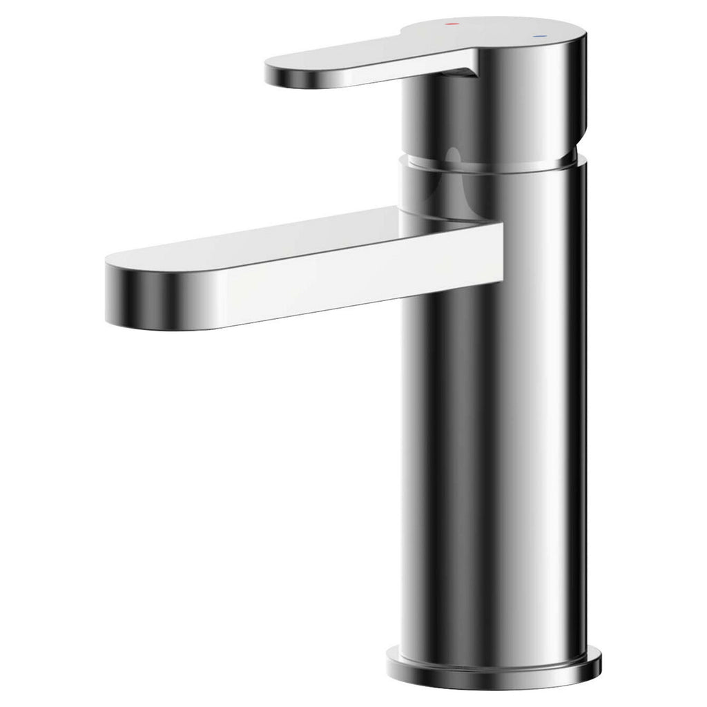 Vela Mini Basin Mixer Chrome Contemporary 1 Tap Hole With Waste