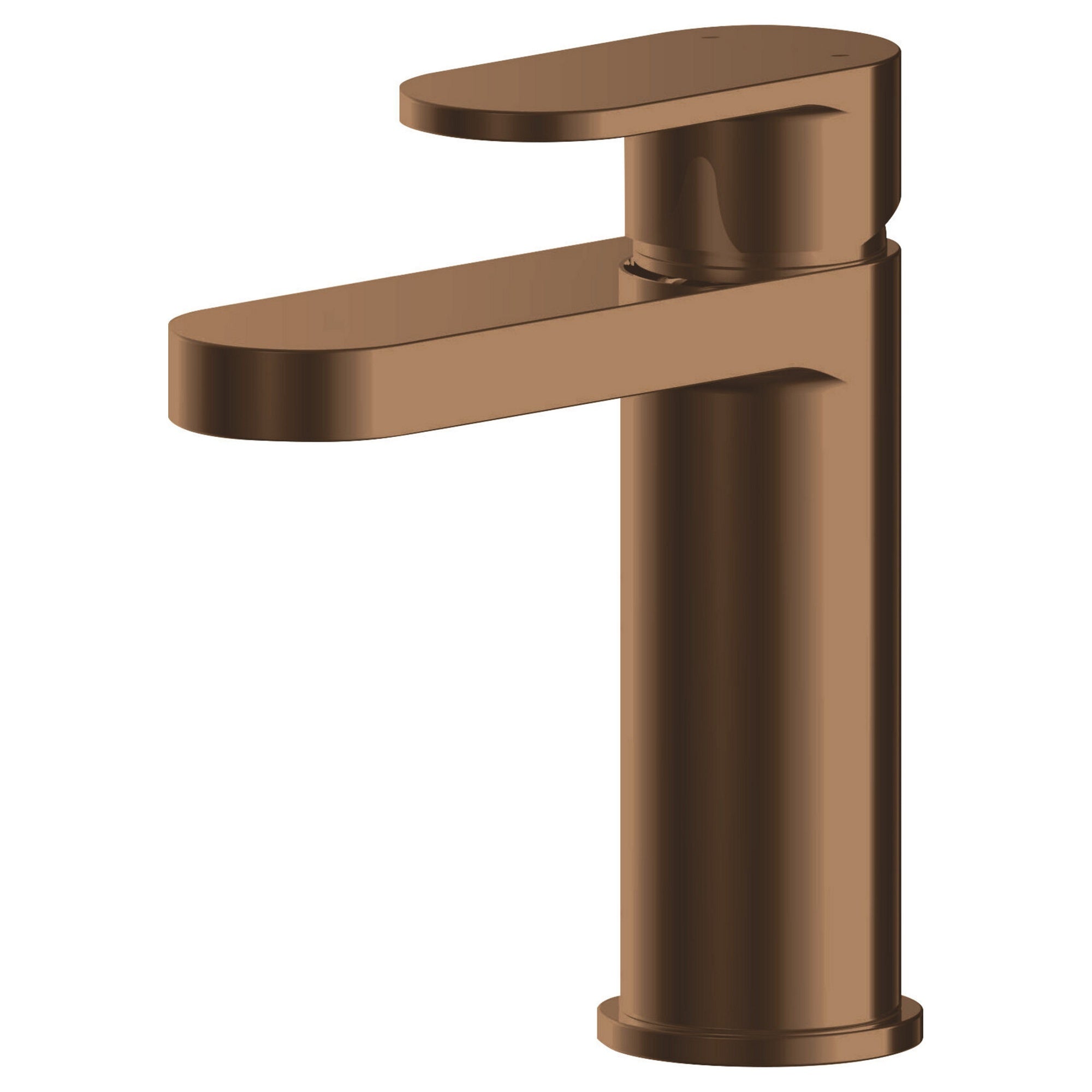 Lumina Mono Basin Mixer Push Button Waste Brushed Bronze Contemporary