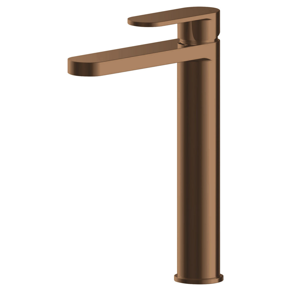 Lumina High Rise Mono Basin Mixer Brushed Bronze Contemporary No Waste