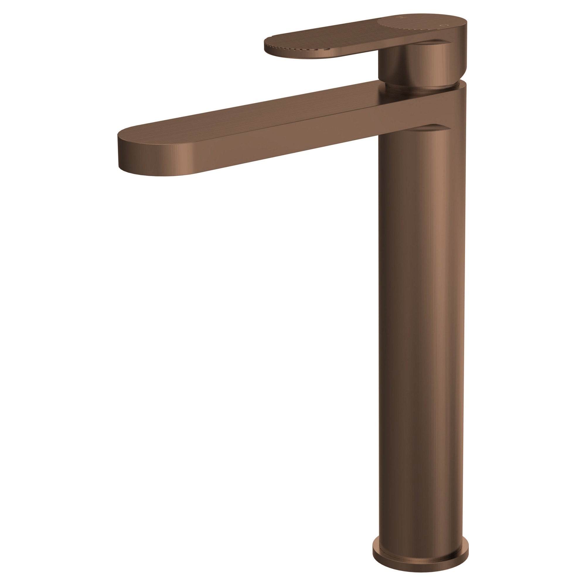 Lumina High Rise Mono Basin Mixer Brushed Bronze Contemporary No Waste