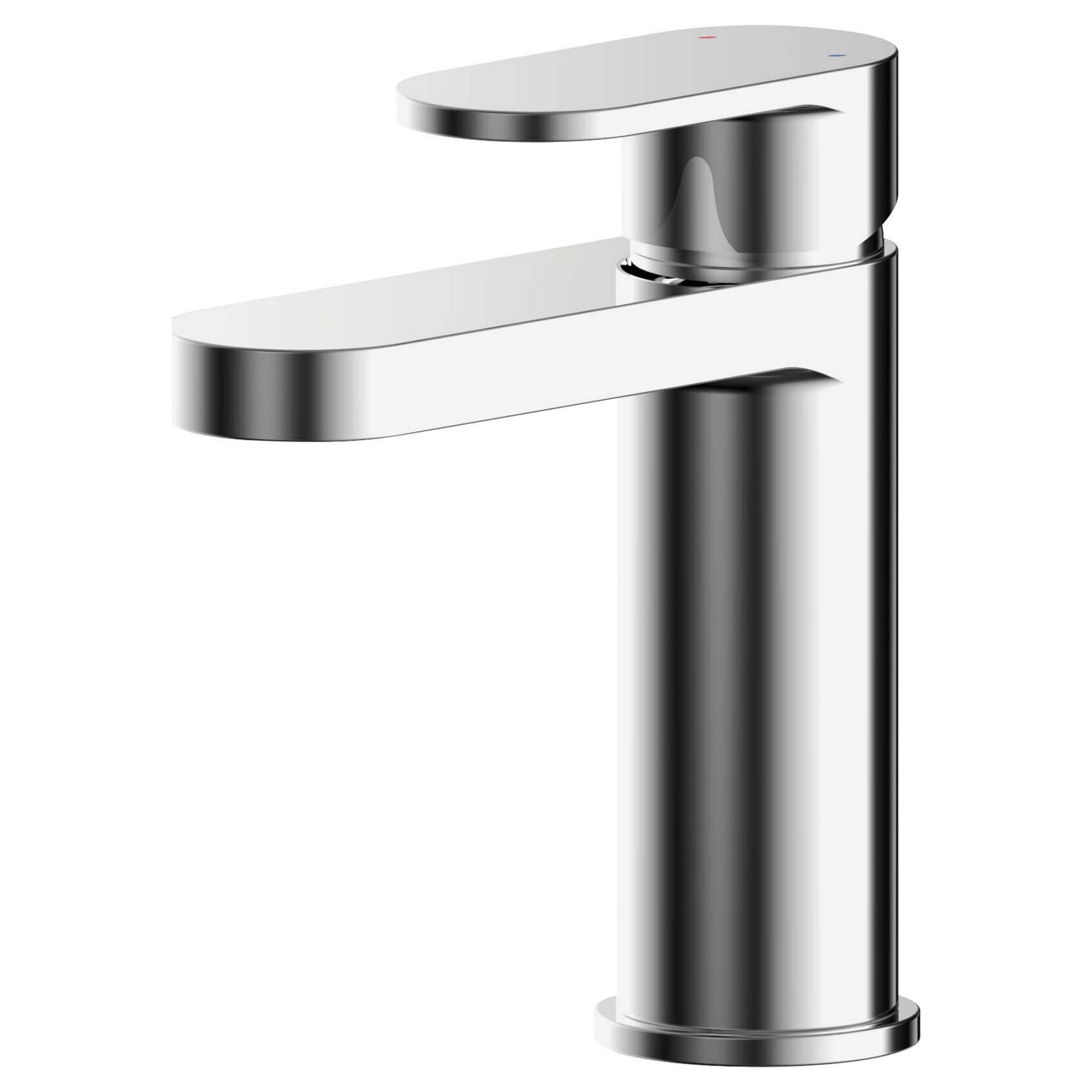 Lumina Mono Basin Mixer Push Button Waste Chrome Contemporary