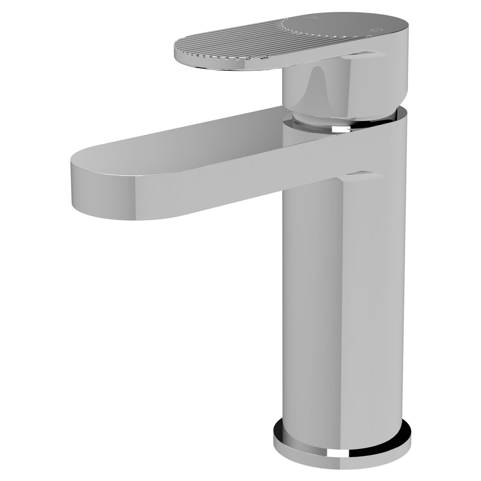 Lumina Mono Basin Mixer Push Button Waste Chrome Contemporary