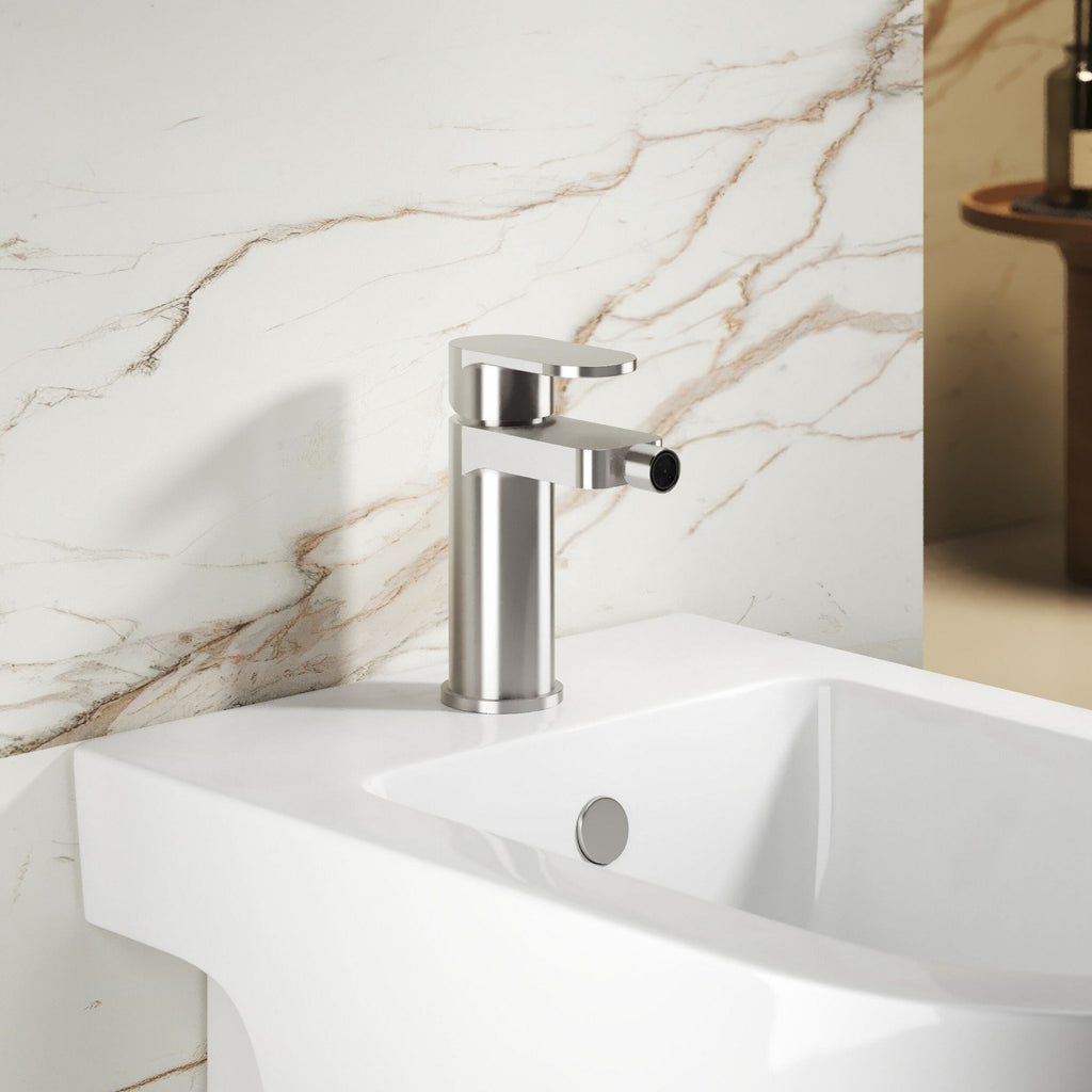Lumina Mono Bidet Mixer Pop Up Waste Chrome Contemporary