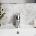 Lumina Mini Basin Mixer Push Button Waste Chrome Contemporary