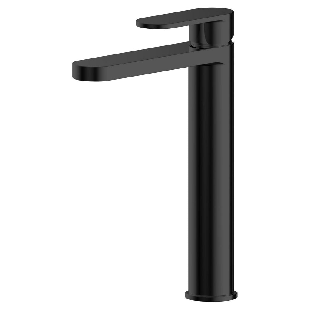 Lumina Matt Black High Rise Mono Basin Mixer Tap Contemporary 1 Hole