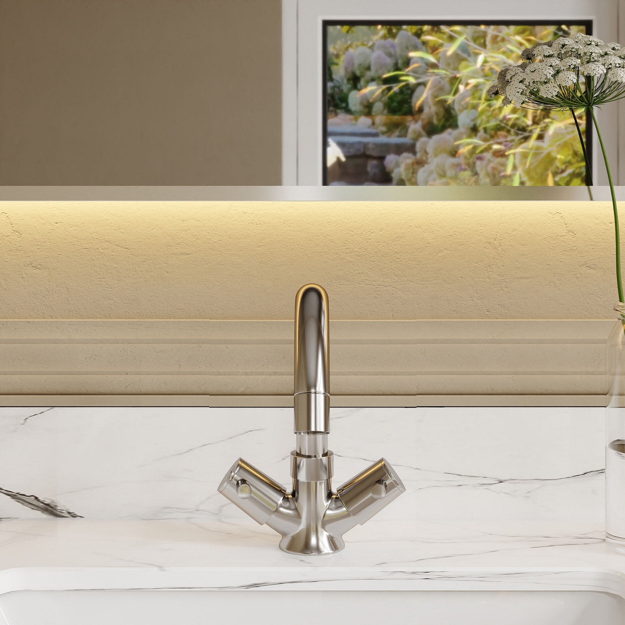 Solis Chrome Mono Basin Mixer Tap With Waste Contemporary Lever 1 Tap Hole