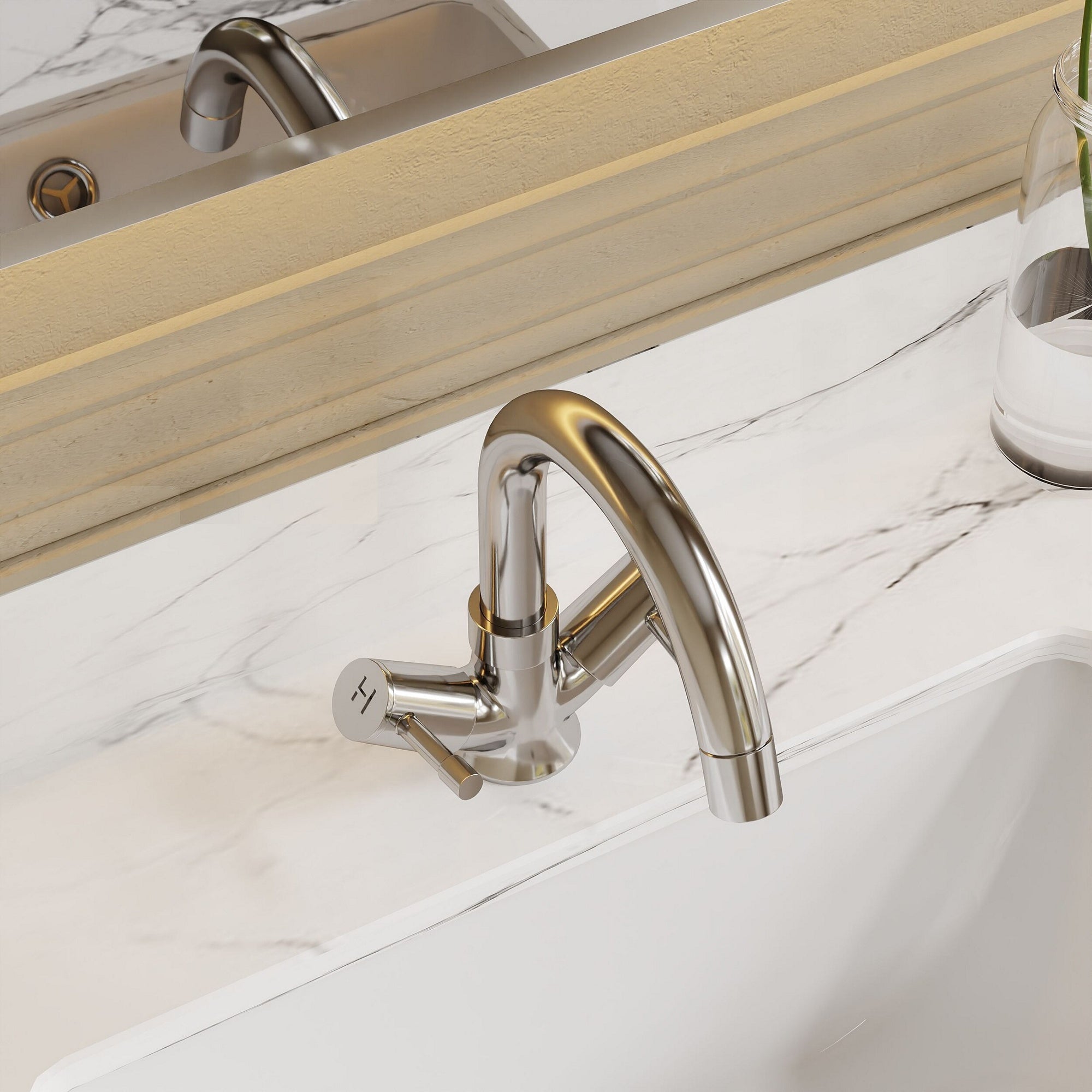Solis Chrome Mono Basin Mixer Tap With Waste Contemporary Lever 1 Tap Hole