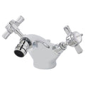 Elysian Luxury Chrome Mono Bidet Mixer Tap With Waste Traditional Crosshead