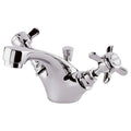 Elysian Chrome Mono Basin Mixer Tap With Waste Traditional Crosshead