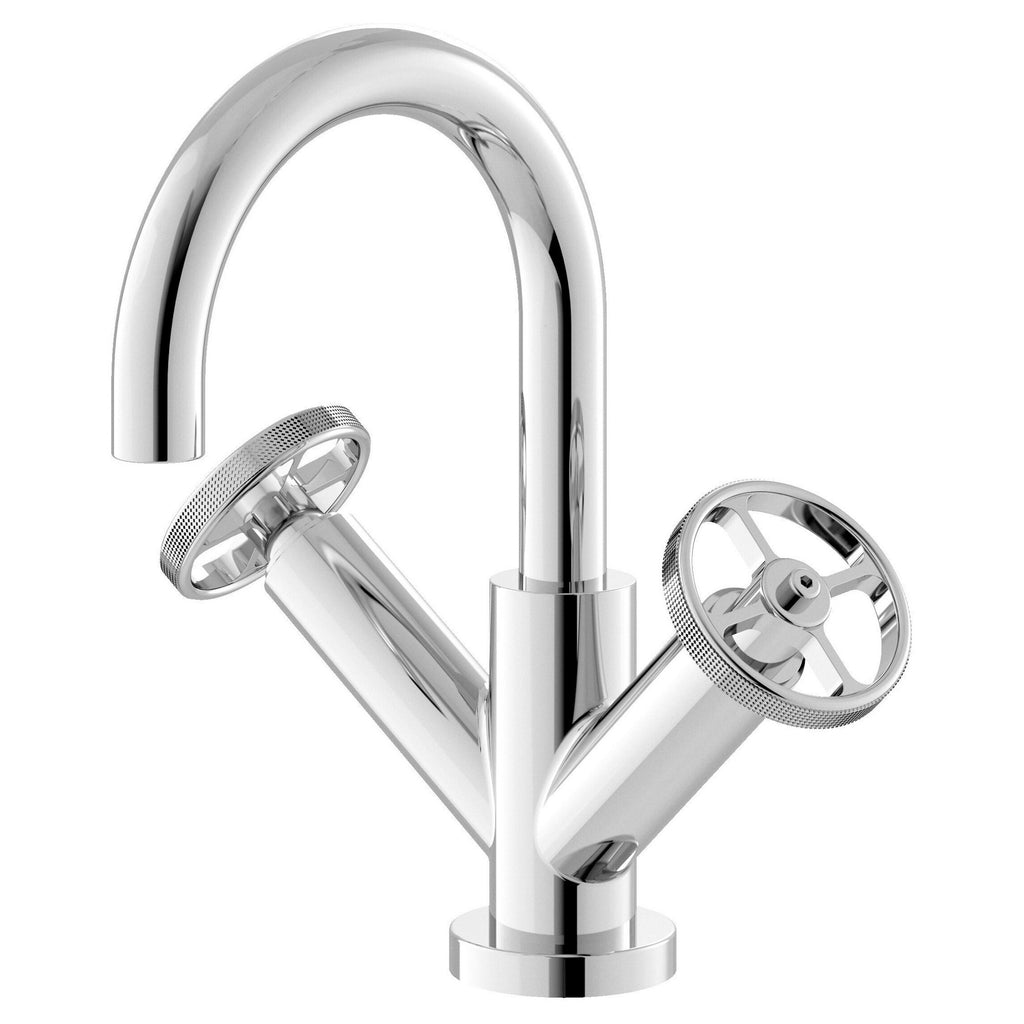 Axis Chrome Mono Basin Mixer Tap Contemporary Crosshead 1 Tap Hole