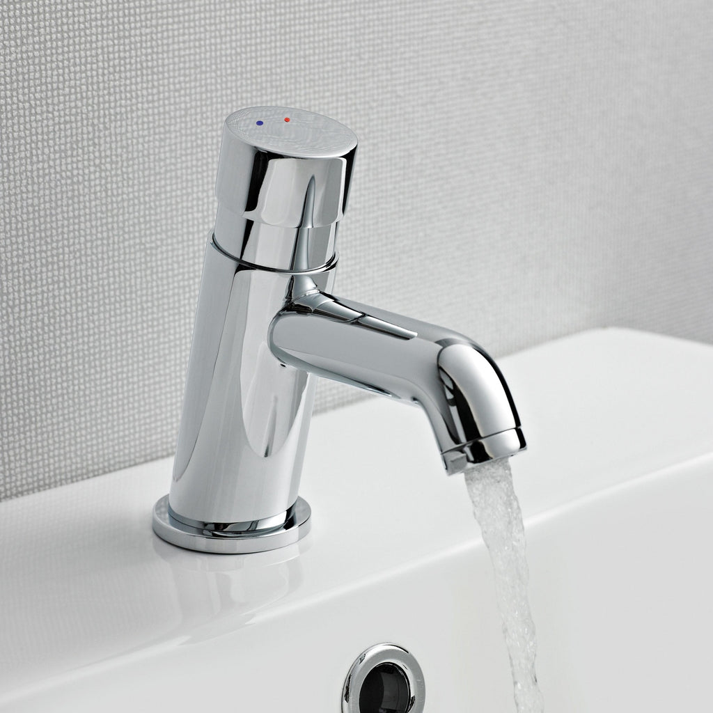 Commercial Mono Basin Mixer Chrome Contemporary 1 Tap Hole Non Concussive