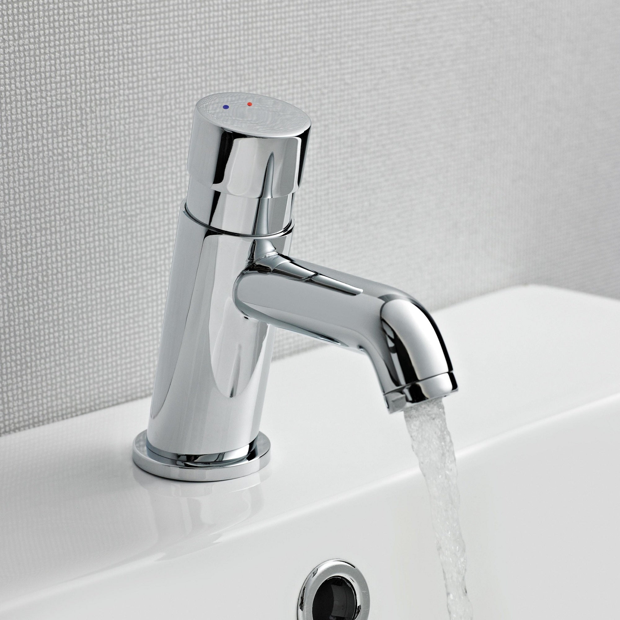 Commercial Mono Basin Mixer Chrome Contemporary 1 Tap Hole Non Concussive