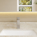 Aeres Eco Mono Basin Mixer Chrome Contemporary 1 Tap Hole Push Button Waste