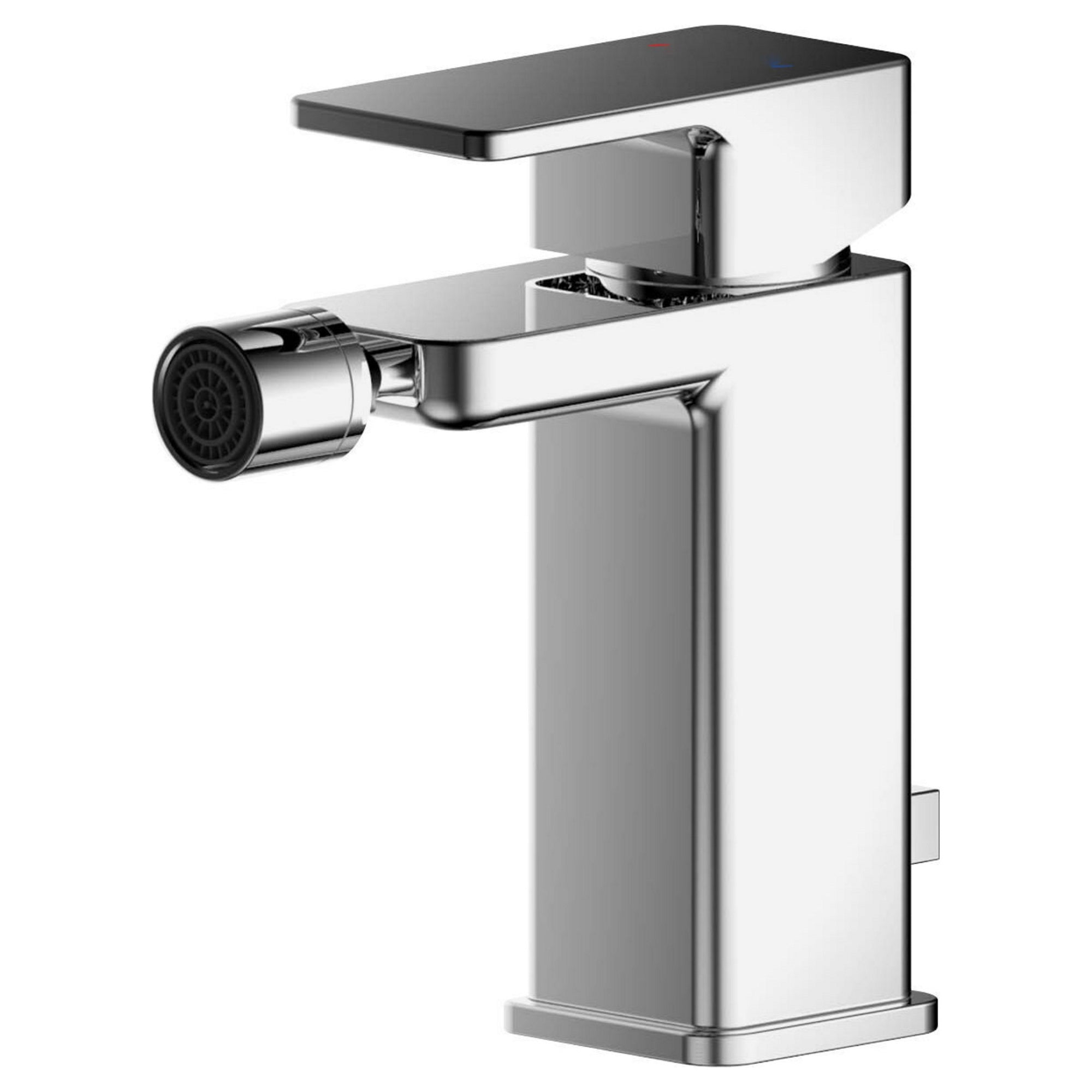 Aeres Mono Bidet Mixer Chrome Contemporary 1 Tap Hole Pop Up Waste