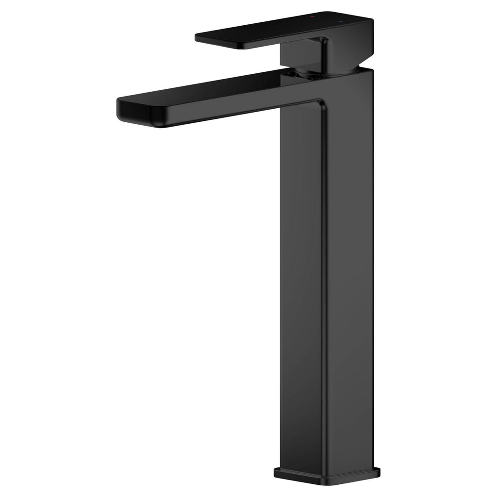 Aeres High-rise Mono Basin Mixer Matt Black Contemporary 1 Tap Hole