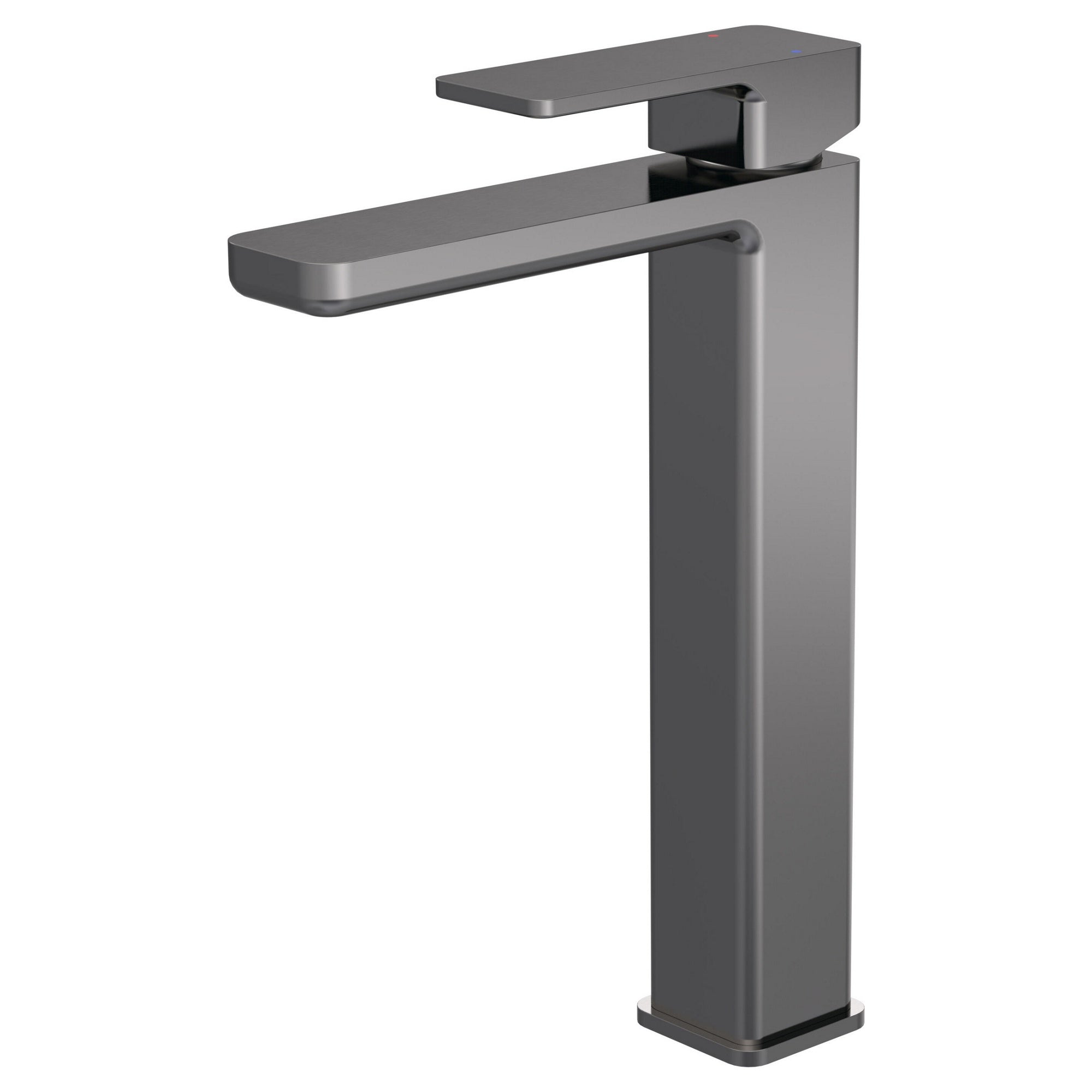 Aeres High-rise Mono Basin Mixer Brushed Pewter Contemporary 1 Tap Hole