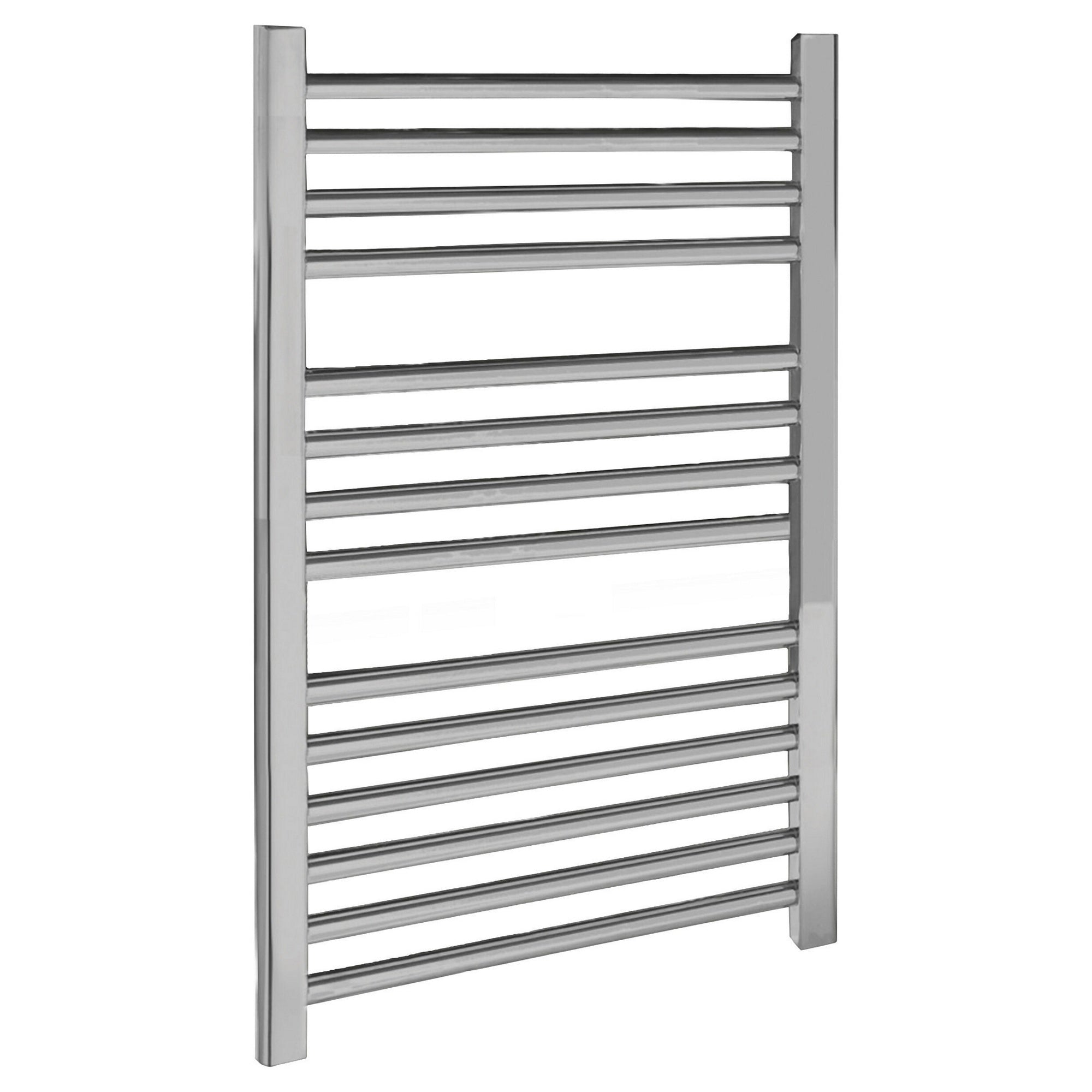 Straight Ladder Rail 500 X 700mm Chrome 679 BTU 450 Pipe Centres
