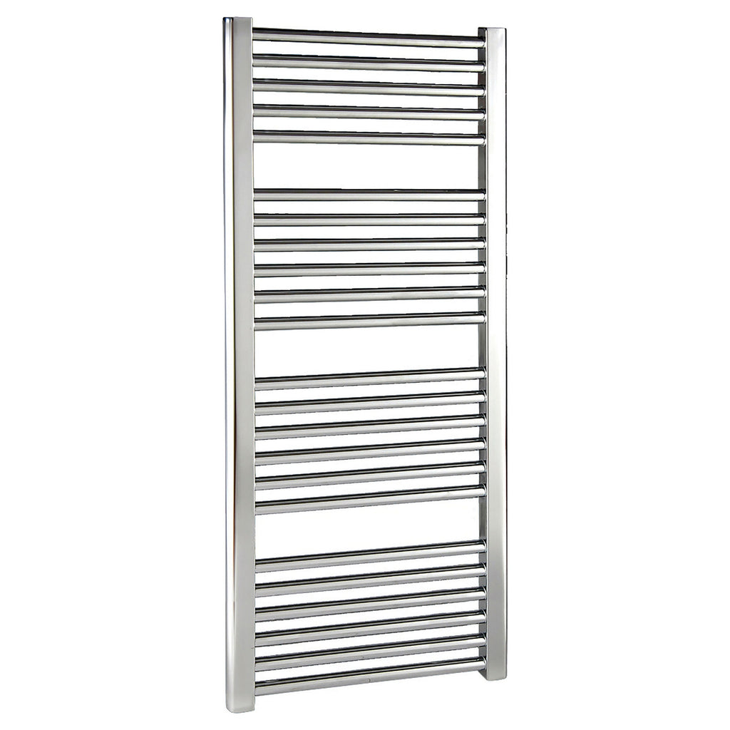 Straight Ladder Rail 1100 X 500mm Chrome 1096 BTU 455 Pipe Centres