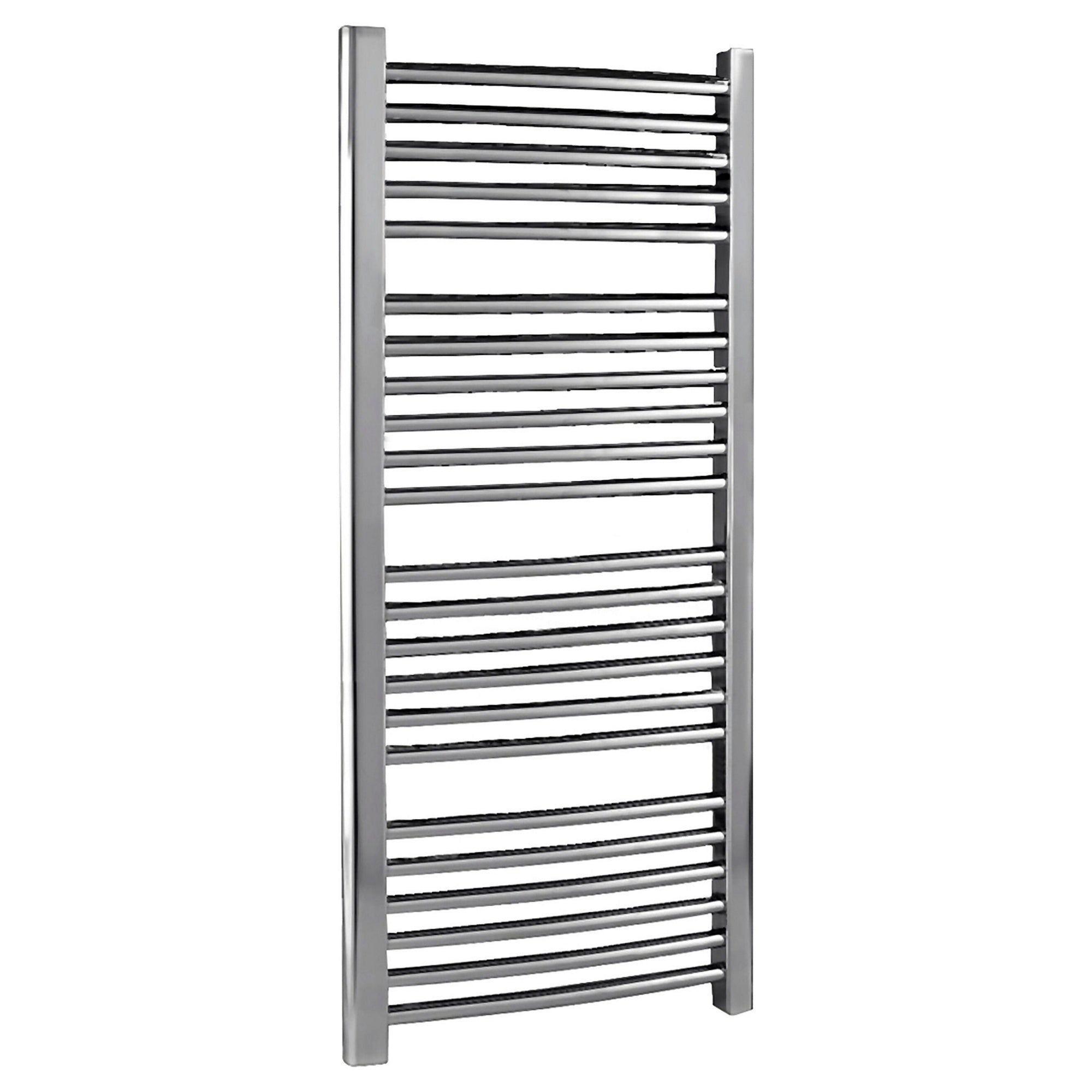 Curved Ladder Rail 1100 X 500mm Chrome 1126 BTU 455 Pipe Centres