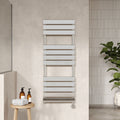 Electric Square Flat Towel Rail 12 Bars 1213x500mm Chrome 1484 BTU 450 Centres