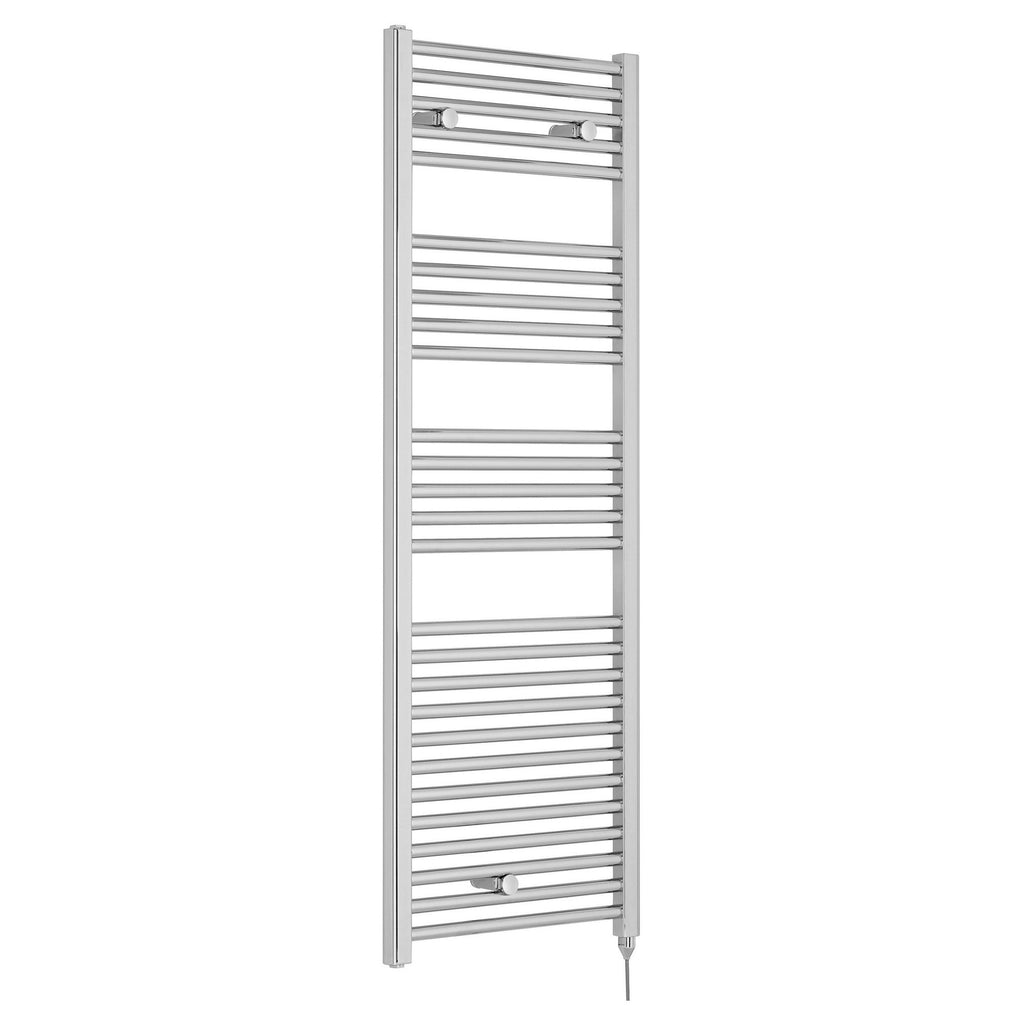 Electric Chrome Towel Rail 1375x480mm 500w 1706 BTU 435 Pipe Centres