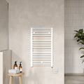 Electric White Towel Rail 920x480mm 500w 1706 BTU 435 Pipe Centres